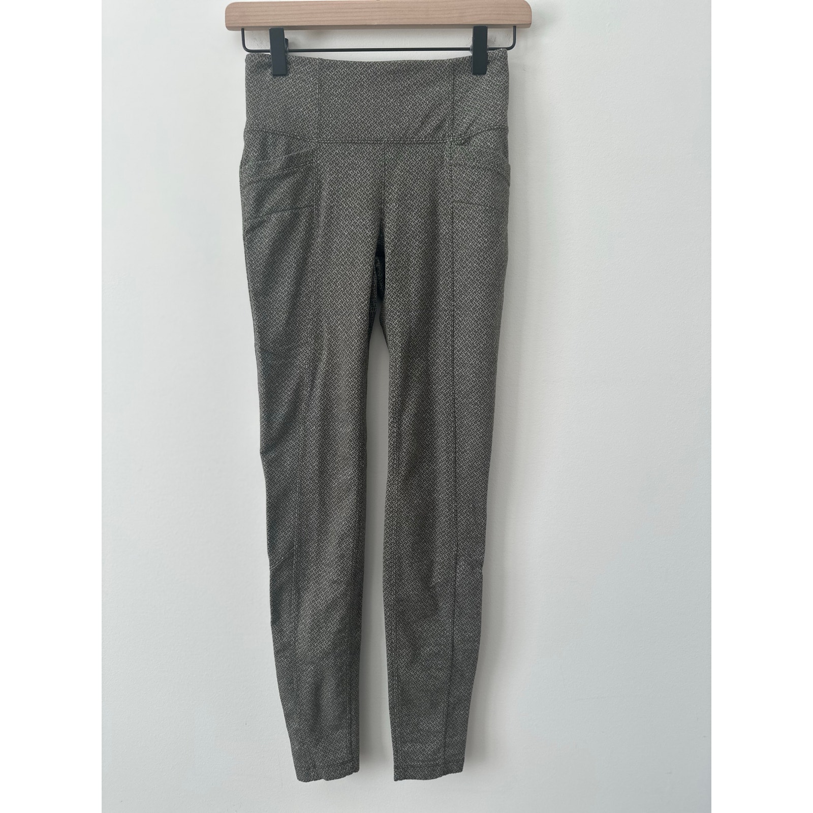 Athleta Textured Ponte Legging Women's Size Xs Gray Herringbone High Rise Pant